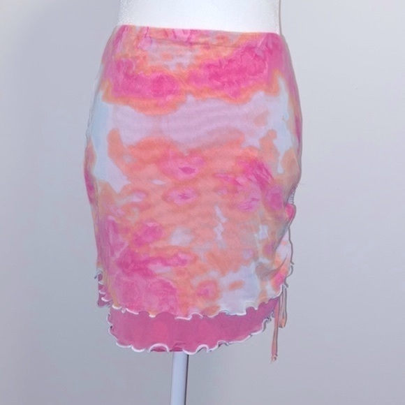 NWT wild fable tie dye micro mesh mini skirt - Picture 1 of 5